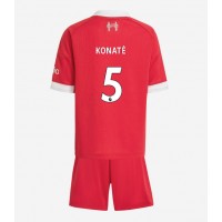 Liverpool Ibrahima Konate #5 Domáci Detský futbalový dres 2025-26 Krátky Rukáv (+ trenírky)